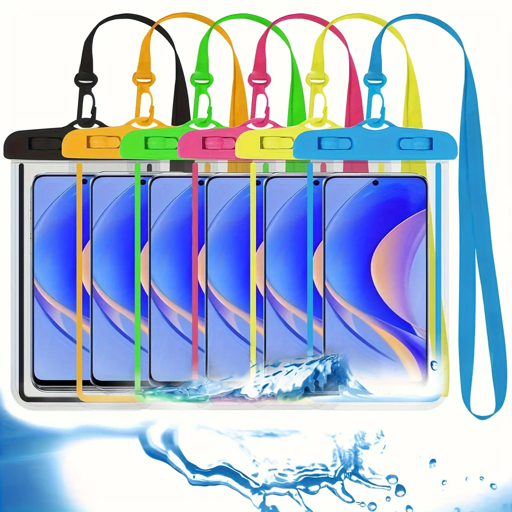 2/5/10 Pcs Capa Celular Bolsa Case A Prova D'água Transparente Cor Universal Praia Piscina Viajar Promoção