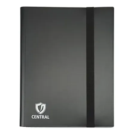 Central Album 3x3 Preto Fichário 9 Bolsos