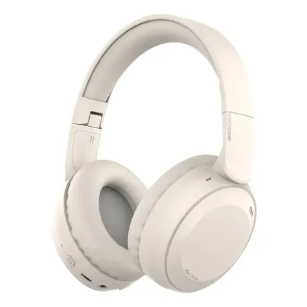 Fone de Ouvido Gamer Mtetubl HXZ-B39 Over-ear Bege com Bluetooth e Microfone
