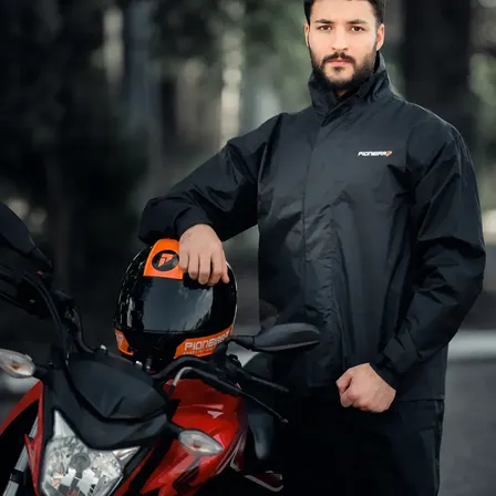 Capa De Chuva Em Nylon Moto Motoqueiro Impermeável Pioneira