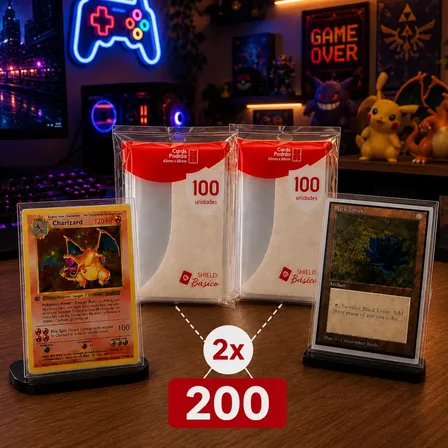 Sleeve Pokemon Magic Kit 200 Unidades Padrão 63x88 Transparente