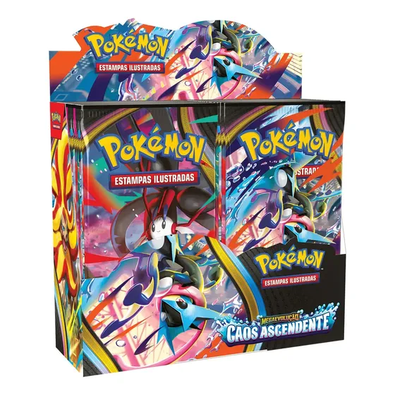 Box Display 216 Cartas Pokémon Me04 Caos Ascendente Copag